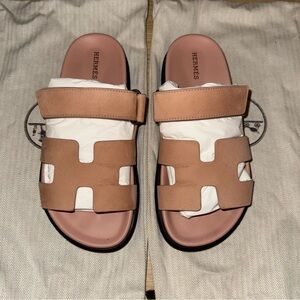 Hermes Chypre Suede Nude